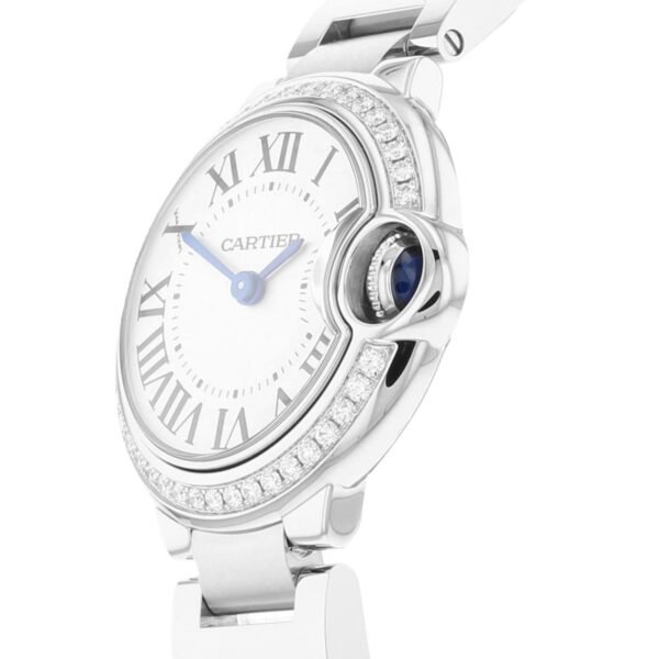 Cartier Ballon Bleu De Cartier Watch 28mm Quartz Steel Diamonds W4BB0015