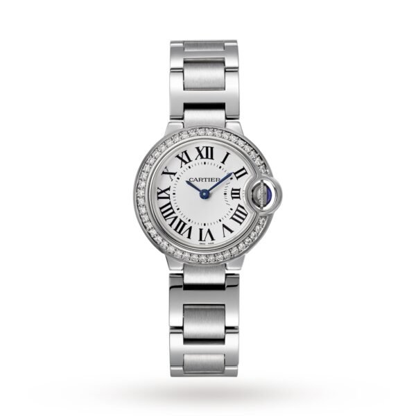 Cartier Ballon Bleu De Cartier Watch 28mm Quartz Steel Diamonds W4BB0015