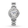 Cartier Ballon Bleu De Cartier Watch 33mm Automatic Steel Diamonds W4BB0016