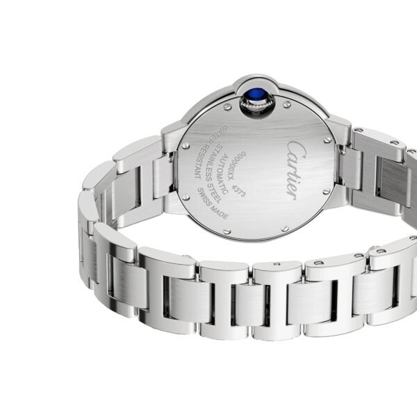 Cartier Ballon Bleu de Cartier watch 33 mm automatic movement steel diamonds W4BB0028