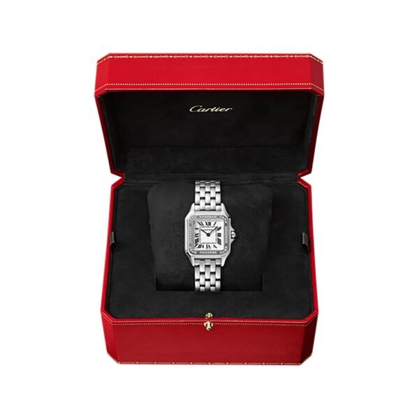 Cartier Panthère De Cartier Watch Medium Model Quartz Steel Diamonds W4PN0008