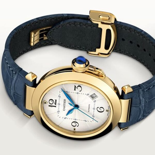 Cartier Pasha De Cartier Watch 41mm Automatic Yellow Gold 2 Interchangeable Leather Straps WGPA0007