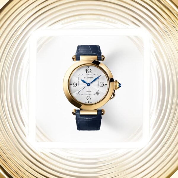 Cartier Pasha De Cartier Watch 41mm Automatic Yellow Gold 2 Interchangeable Leather Straps WGPA0007