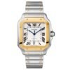Cartier Santos De Cartier Watch Large Model Automatic Yellow Gold Steel Interchangeable Metal And Leather Bracelets W2SA0009