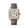 Cartier Santos-Dumont Watch Large Model Quartz Pink Gold Leather WGSA0021
