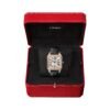 Cartier Santos-Dumont Watch Large Model Quartz Pink Gold Steel Leather W2SA0011