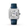 Cartier Santos-Dumont Watch Large Model Quartz Steel Leather WSSA0022