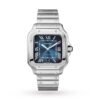 Cartier Santos de Cartier watch Large model automatic movement steel interchangeable metal and leather bracelets WSSA0030/WSSA0013