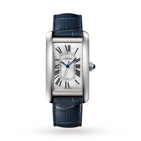 Cartier Tank Américaine Watch Large Model Automatic Steel Leather WSTA0018