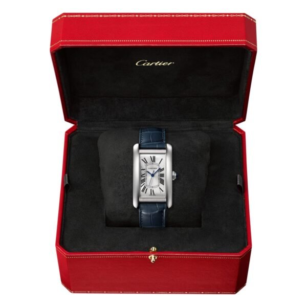 Cartier Tank Américaine Watch Large Model Automatic Steel Leather WSTA0018