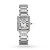 Cartier Tank Française Watch Small Model Quartz Steel Diamonds W4TA0008