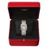 Cartier Tank Française watch medium model quartz movement. Steel case octagonal crown in yellow gold set with a synthetic cabochon-shaped spine W2TA0003
