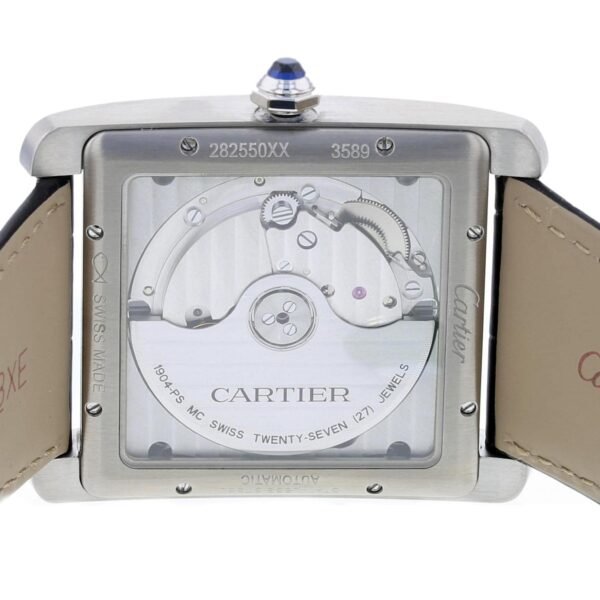 Cartier Tank MC Watch Large Model Automatic Steel Leather W5330003