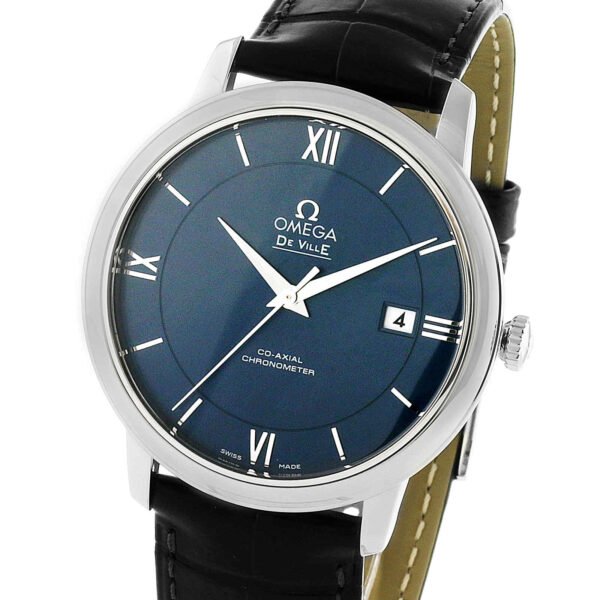 Omega De Ville Prestige Mens 39.5mm Automatic Co-Axial Blue Mens Watch O42413402003001