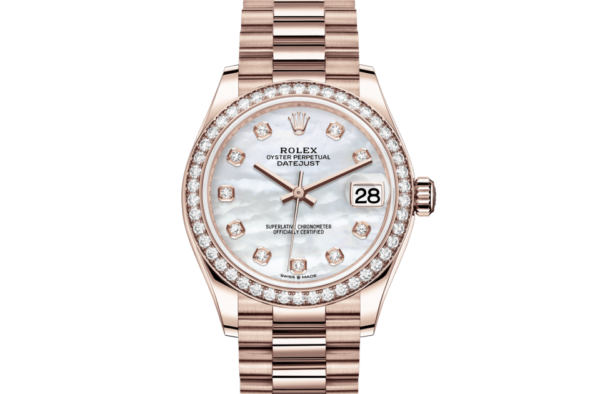 Rolex Datejust 31 Oyster 31 mm Everose gold and diamonds m278285rbr-0005