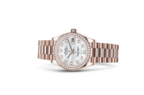 Rolex Datejust 31 Oyster 31 mm Everose gold and diamonds m278285rbr-0005