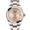 Rolex Datejust 31 Oyster 31 mm Oystersteel Everose gold and diamonds m278341rbr-0005