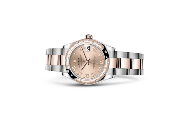 Rolex Datejust 31 Oyster 31 mm Oystersteel Everose gold and diamonds m278341rbr-0005