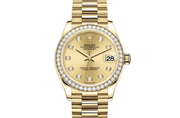 Rolex Datejust 31 Oyster 31 mm yellow gold and diamonds m278288rbr-0005
