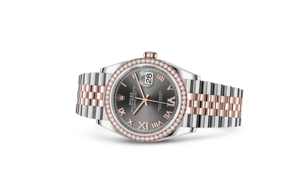 Rolex Datejust 36 Oyster 36 mm Oystersteel Everose gold and diamonds m126281rbr-0011