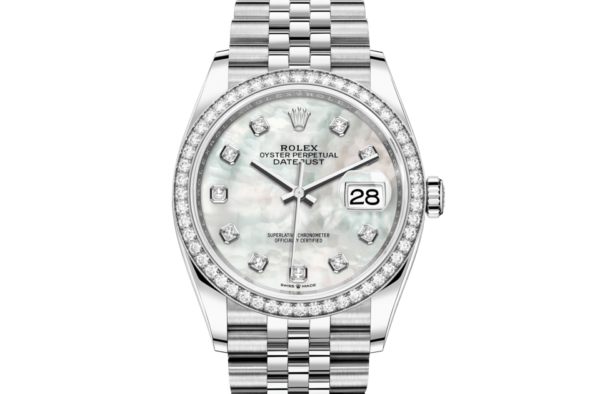 Rolex Datejust 36 Oyster 36 mm Oystersteel white gold and diamonds m126284rbr-0011
