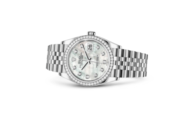 Rolex Datejust 36 Oyster 36 mm Oystersteel white gold and diamonds m126284rbr-0011