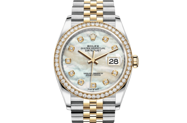Rolex Datejust 36 Oyster 36 mm Oystersteel yellow gold and diamonds m126283rbr-0009
