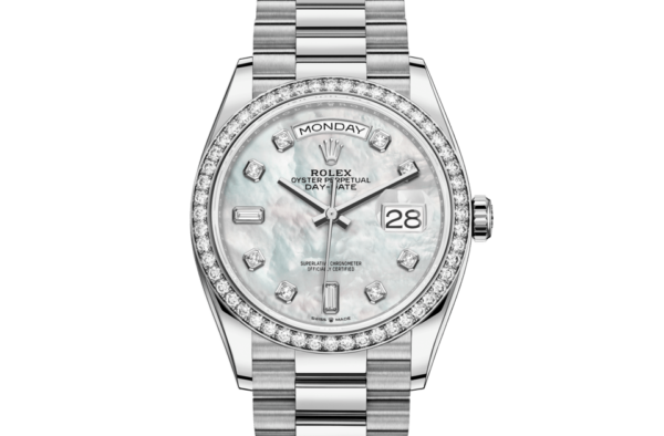 Rolex Day-Date 36 Oyster 36 mm white gold and diamonds m128349rbr-0004