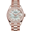 Rolex Lady-Datejust Oyster 28 mm Everose gold and diamonds m279135rbr-0010