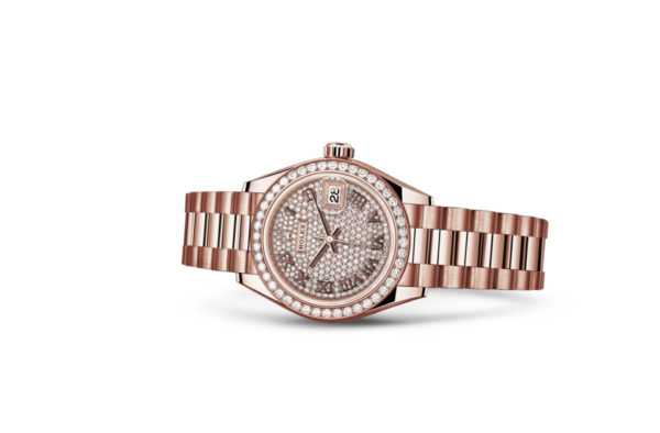 Rolex Lady-Datejust Oyster 28 mm Everose gold and diamonds m279135rbr-0021