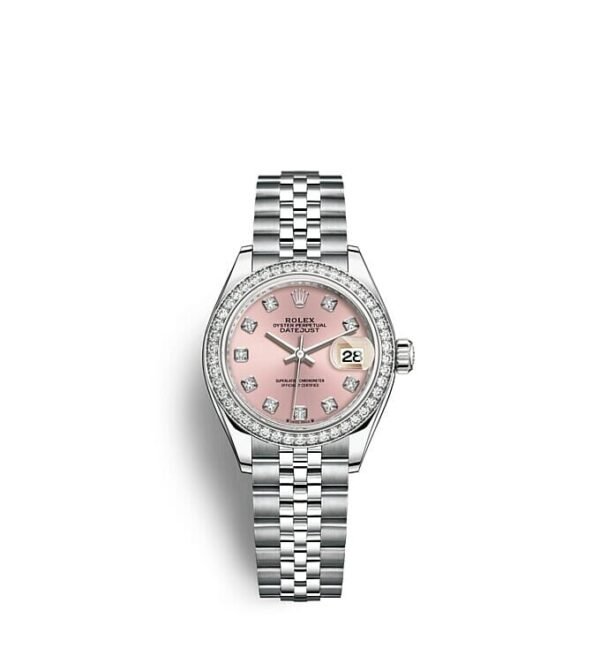 Rolex Lady-Datejust Oyster 28 mm Oystersteel white gold and diamonds m279384rbr-0003