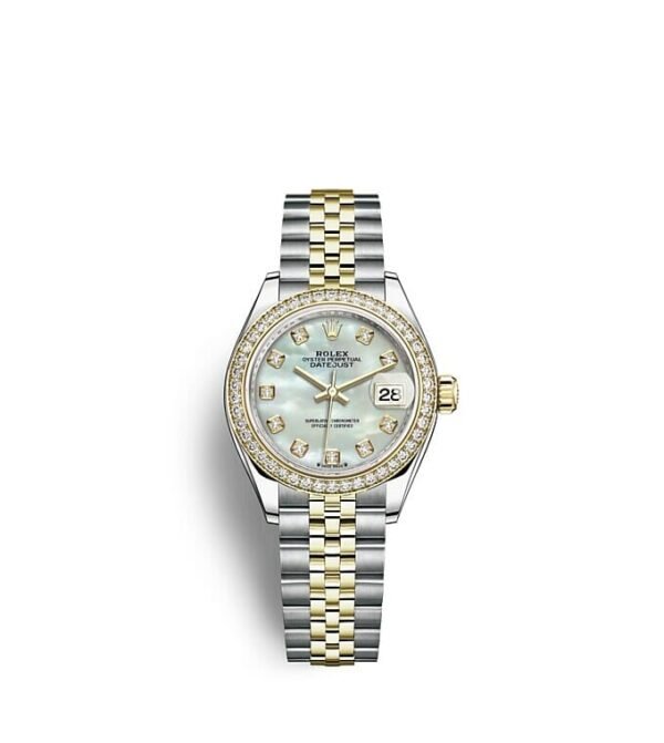 Rolex Lady-Datejust Oyster 28 mm Oystersteel yellow gold and diamonds m279383rbr-0019