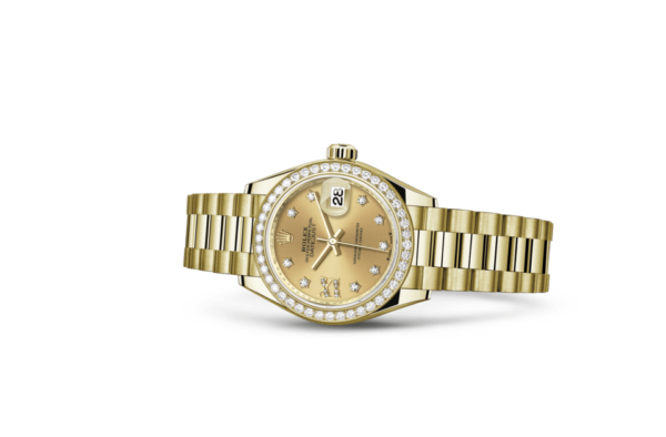 Rolex Lady-Datejust Oyster 28 mm yellow gold and diamonds m279138rbr-0006