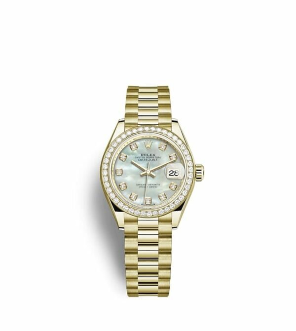 Rolex Lady-Datejust Oyster 28 mm yellow gold and diamonds m279138rbr-0015