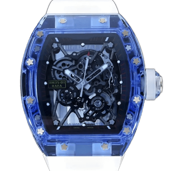 Richard Mille 35-01 Blue White Rubber Bracelet Replica